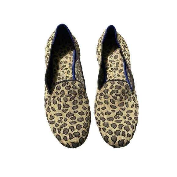 Rothy's The Loafer Spotted Leopard Print Size 9 Wide Women's Slip On Shoes - Picture 1 of 9